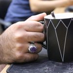 انگشتر آمیتیست نقره مردانه دست ساز طرح کامران - Image 5