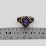 انگشتر آمیتیست نقره مردانه طرح پدرام - Image 5