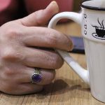 انگشتر آمیتیست نقره مردانه طرح پدرام - Image 4