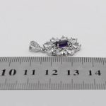 گردنبند آمیتیست الماس تراش نقره زنانه طرح مانیا - Image 4