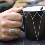 انگشتر عقیق شجر نقره مردانه طرح طاهر - Image 4