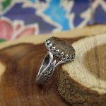 انگشتر عقیق شجر نقره مردانه طرح هومان - Image 2