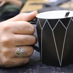 انگشتر عقیق شجر نقره مردانه طرح هومان - Image 4