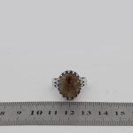 انگشتر عقیق شجر نقره مردانه طرح هومان - Image 5