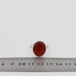 انگشتر عقیق سرخ نقره دست ساز مردانه و زنانه طرح شایان + حرز امام جواد (ع) - Image 4