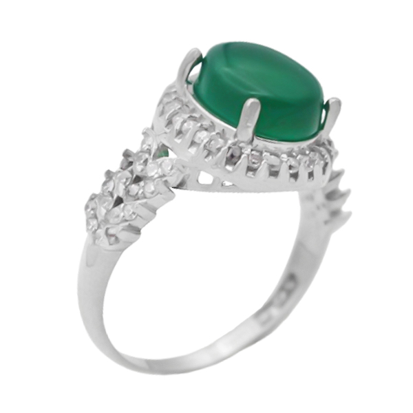 4-1-1837 belgheis-green-agate-ring(1) انگشتر عقیق سبز زنانه نقره