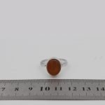 انگشتر عقیق سرخ یمنی نقره دست ساز مردانه و زنانه طرح کیوان + حرز امام جواد (ع) - Image 5