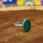 انگشتر عقیق سبز نقره مردانه و زنانه دست ساز طرح فرحان + حرز امام جواد (ع) - Image 2