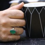 انگشتر عقیق سبز نقره مردانه و زنانه دست ساز طرح فرحان + حرز امام جواد (ع) - Image 4