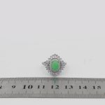 انگشتر عقیق سبز نقره زنانه طرح آناهیتا - Image 4