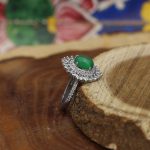 انگشتر عقیق سبز نقره زنانه طرح آناهیتا - Image 3