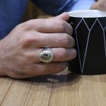 انگشتر عقیق شجر نقره مردانه طرح پدرام - Image 4