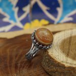 انگشتر عقیق سلیمانی نقره مردانه طرح شهراد - Image 2