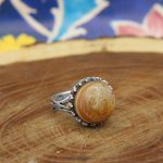 انگشتر عقیق سلیمانی نقره مردانه طرح شهراد - Image 3