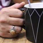 انگشتر عقیق سلیمانی نقره مردانه طرح شهراد - Image 4