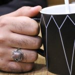 انگشتر عقیق سلیمانی نقره مردانه طرح کاوه - Image 4