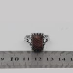 انگشتر عقیق سلیمانی نقره مردانه طرح کاوه - Image 5