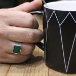 انگشتر عقیق سبز نقره دست ساز مردانه طرح فریبرز + حرز امام جواد (ع) - Image 4