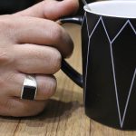 انگشتر عقیق مشکی نقره دست ساز مردانه طرح فریبرز + حرز امام جواد (ع) - Image 5