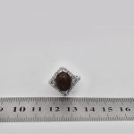 انگشتر عقیق سلیمانی نقره زنانه طرح هنگامه - Image 4