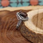 انگشتر عقیق سلیمانی نقره زنانه طرح هنگامه - Image 2