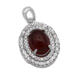 گردنبند عقیق سرخ نقره زنانه طرح نازی