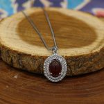 گردنبند عقیق سرخ نقره زنانه طرح نازی - Image 3