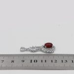 گردنبند عقیق سرخ نقره زنانه طرح مدینه - Image 4