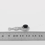 گردنبند عقیق مشکی نقره زنانه طرح لطیفه - Image 4