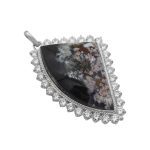 گردنبند شجر زنانه نقره دست ساز جواهری طرح ایران + حرز امام جواد (ع)