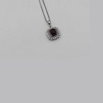 گردنبند عقیق سرخ نقره زنانه طرح ماهرخ - Image 2