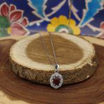 نیم ست عقیق سرخ نقره زنانه طرح ستایش - Image 2