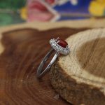 نیم ست عقیق سرخ نقره زنانه طرح ستایش - Image 4