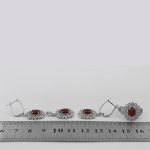 نیم ست عقیق سرخ نقره زنانه طرح نیایش - Image 5