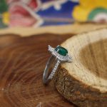 نیم ست عقیق سبز نقره زنانه طرح ماهور - Image 2