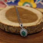 نیم ست عقیق سبز نقره زنانه طرح دایانا - Image 2