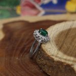 نیم ست عقیق سبز نقره زنانه طرح دایانا - Image 4