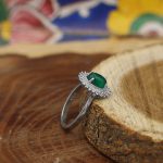 نیم ست عقیق سبز نقره زنانه طرح مرسانا - Image 4