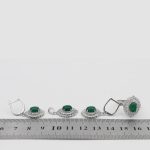 نیم ست عقیق سبز نقره زنانه طرح حسنا - Image 5