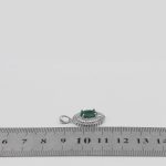 گردنبند زمرد زامبیا الماس تراش نقره زنانه طرح سونیا - Image 4