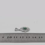 گردنبند زمرد زامبیا الماس تراش نقره زنانه طرح الهام - Image 4