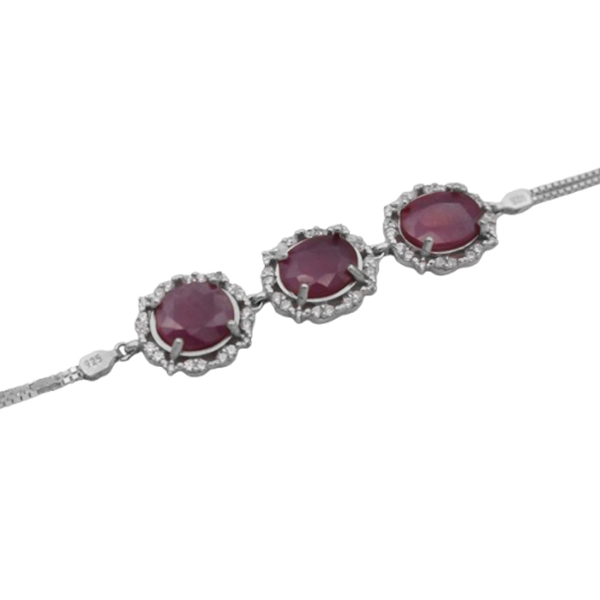 7-4-066red-ruby-ala-bracelet (1) دستبند یاقوت سرخ زنانه نقره فاخر