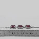 دستبند یاقوت سرخ الماس تراش نقره زنانه طرح آلاء - Image 4