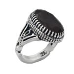 انگشتر گارنت نقره مردانه طرح سردار دلها