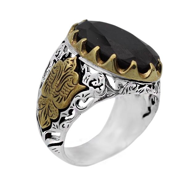 9-1-174garnet-omid-ring (1) انگشتر گارنت مردانه نقره