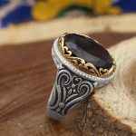 انگشتر گارنت نقره مردانه طرح نوید - Image 2