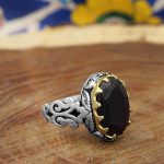 انگشتر گارنت نقره مردانه طرح شهرام - Image 2