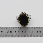 انگشتر گارنت نقره مردانه طرح شهرام - Image 5