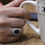 انگشتر گارنت نقره مردانه دست ساز طرح صمد - Image 5