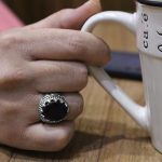 انگشتر گارنت نقره مردانه طرح بهمن - Image 5